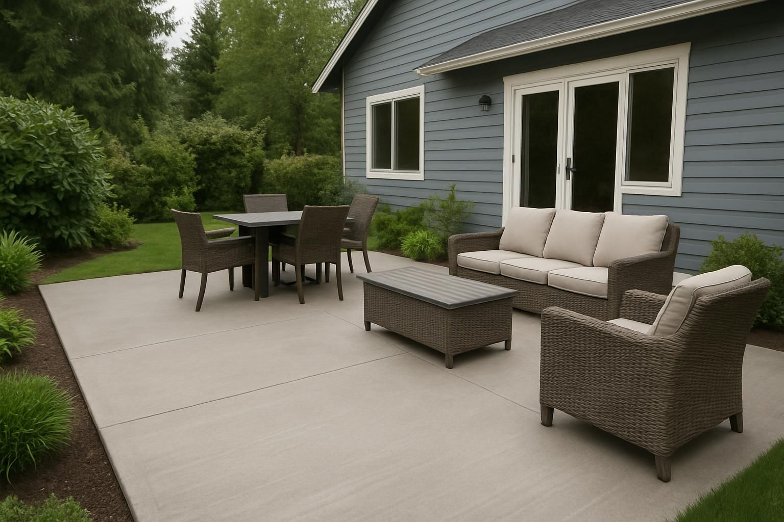 Stamped concrete patio in the Salem area